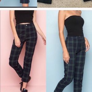 Brandy Melville plaid Tilden pants